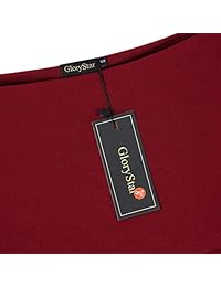 GloryStar Vestido de cóctel para mujer, con hombros descubiertos, batwing, capa, vestido de Bodycon
