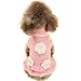 SACRONS-Dog's Sweater in Autumn and Winter/Turtleneck/Lovely Pink Flower Style/Special Girl Dog Winter Clothes