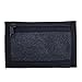 Rough Enough Travel Black Small Canvas Boys Kids Wallet for Boys with Zipper Coin Purse with ID window Women Credit Card Front Holder Front Pocket Wallet Cases Organizer for Sport School