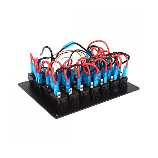 LTC-10-Gang-Waterproof-Car-Auto-Boat-Marine-LED-ACDC-Rocker-Switch-Panel-Circuit-Breaker-Digital-Voltmeter-with-12V-Cigarette-Socket