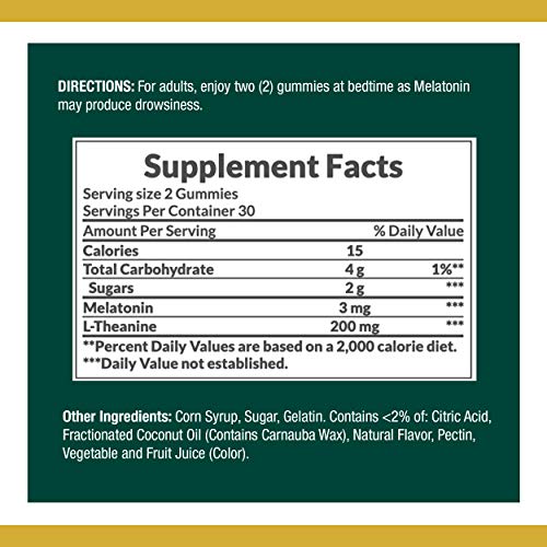 Melatonin by Nature's Bounty, 100% Drug Free Sleep Aid, Dietary Supplement, Promotes Relaxation and Sleep Health, 3mg… - Image 3