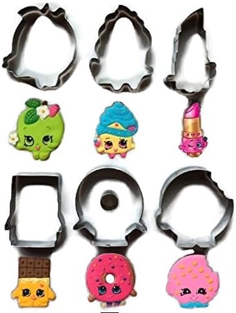 Af Kitchen : Cartoon cookie cutter shopking shape stainless steel cookie mold 6 pieces/set