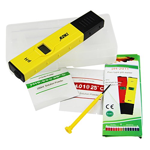 PH Pen Tester,THZY High Accuracy Pocket Size PH Meter with ATC (Automatic Temperature Compensation) Backlit Light LCD 0-14 pH Measurement Range, 0.01 Resolution Handheld pH Pen Tester