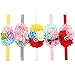 ZHW Baby Girl's Multi Colour Flower Hair Bow Baby Headbands (8 Pack)