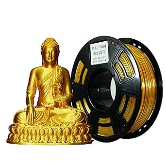 3Ddplus 1.75Mm Pla 3D Printer Filament Gold Color- 1Kg Spool (2.2 Lbs) - Dimensional Accuracy +/- 0.03Mm (738470614242)