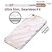 JDBRUIAN iPhone 6 Case, iPhone 6s Shiny Rose Gold Marble Design Case Slim Fit Flexible Soft TPU Bumper Shockproof Rubber Silicone Skin Cover - TJ2