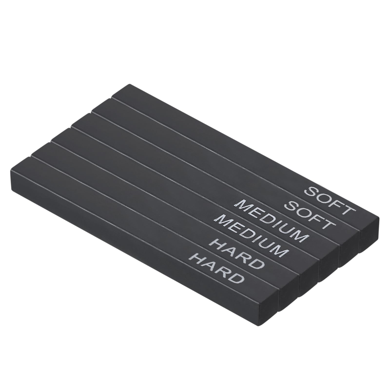 PATIKIL Compressed Charcoal Sticks, 6 Pack Soft/Medium/Hard Grade Art Supplies Sketch Square Stick for Artist Drawing Sketching Shading Painting, Black