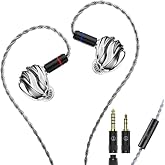 LEAUDIO TRN Shell 4DD Planar Hybrid Headpohnes with 2Pin Detachable Cable Interchangeable Nozzle Design Earphones (with mic)