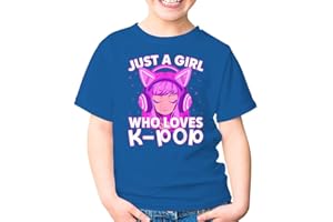 Just A Girl Who Loves K Pop Korean Listening Kpop Lovers Kids Shirt Gift Girl Boy