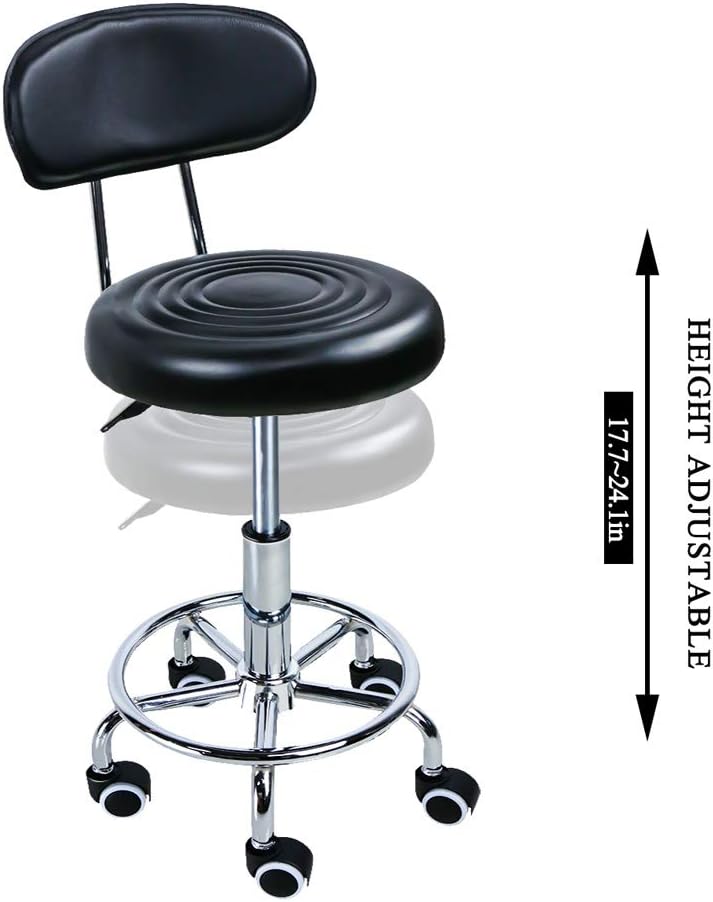 Swivel Salon Stool Chair,PBOHUZ Backrest Adjustable Hydraulic Chair with Rolling Wheels for Beauty Salon Spa Tattoo Massage Dental Clinic Office Art Studio …: Kitchen & Dining