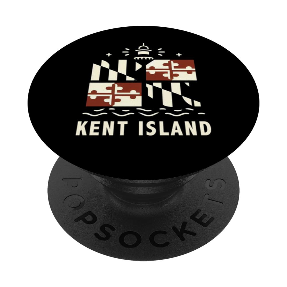 Kent Island Maryland - Maryland Flag - Kent Island MD Logo PopSockets Swappable PopGrip