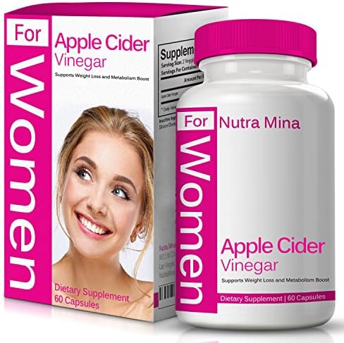 Apple Cider Vinegar Capsules for Women - Natural Source of Pectin, Vitamins and Minerals That are Important in Maintaining Health & Wellness, Made in USA - 60 Capsules