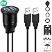 USB 3.0 Mount Cable - Powerbeast 2M/6.6ft Dual USB 3.0 Extension USB Mount,Dash Mount,Flush Mount,Panel Mount Cable for Car Boat Motorcycle