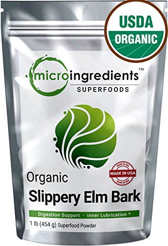 Sustainably Grown in U.S, Organic Slippery Elm Bark Powder, 1 Pound Sustainably Grown in U.S, Organic Slippery Elm Bark Powder, 1 Pound