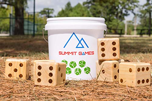 image for Summit Games Giant Yard Dice Set - Includes 6 Wooden Dice (3.5