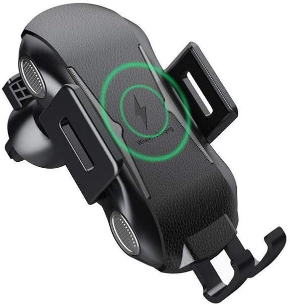 CHENXIAOJUN Wireless car charger Wireless Charger Phone Bracket Car Universal Intelligent Induction Wall-mounted Car Exhaust Hole Automatic Fast Charging Bracket (Color : Black)
