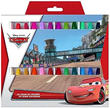 Cars de Disney Caja de 24 Ceras de Colores: Amazon.es: Juguetes y juegos