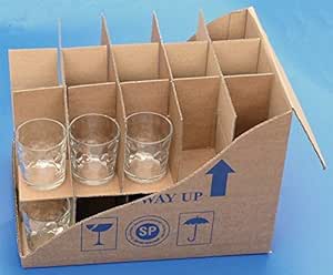 Caja con compartimentos para cristalería, de Parrett, 30 celdas: Amazon.es: Hogar