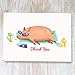 40 Animal Thank You Cards - With Yellow Envelopes