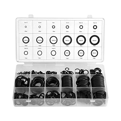 image for Delaman 279Pcs/Kit 18 Sizes Sealing Washer Rubber O-Ring Assortment Se