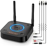 [Upgraded] 1Mii B06Pro Long Range Bluetooth Receiver, HiFi Wireless Audio Adapter, Bluetooth 5.3 Receiver with 3D Surround ap