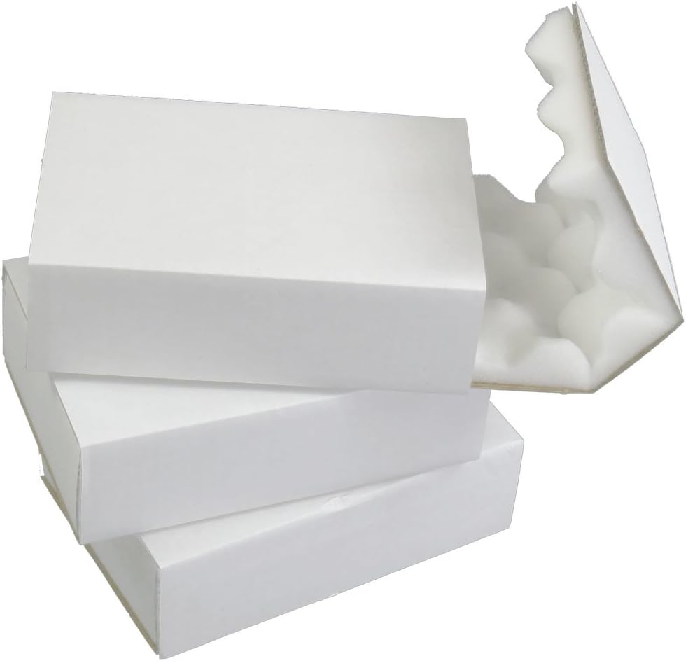 Triplast 7 x 5 x 2-Inch Small Shell and Slide Packaging Foam Lined Insulated Protective Padded Box (Pack of 50)