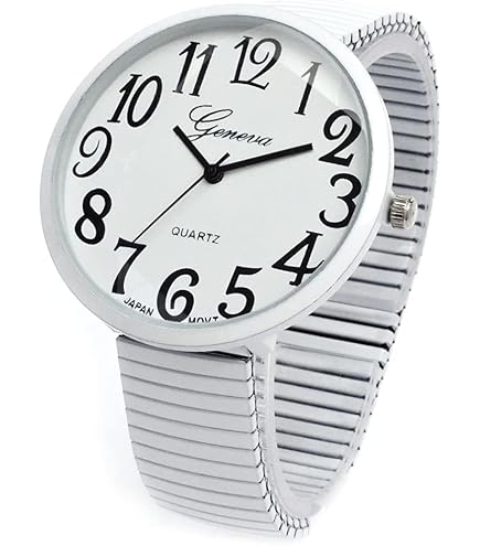 Amazon.com: Blekon Collections Silver Super Large White Face  display picture 2