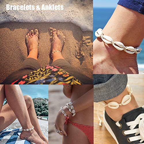 ATIMIGO Cowrie Shell Choker Necklace Handmade Hawaii Sea Shell Anklet Bracelet Beach Jewelry for Women Girls