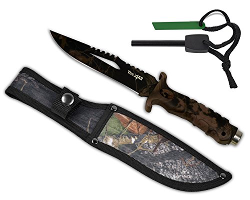 Yes4all h152b hunting survival tactial knife + nylon sheath and f…