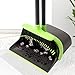 Broom and Dustpan Set Cleaning Supplies - Upright Broom and Dustpan Combo with Long Extendable Handle for Home Kitchen Room Office Lobby Floor Use Upright Stand up Dustpan Broom Set (Green)