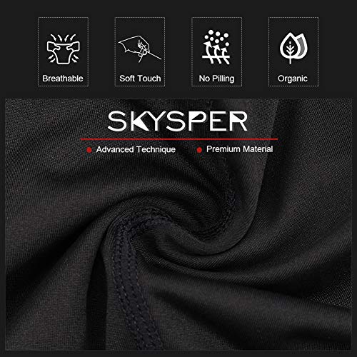 SKYSPER 3 Piezas Pantalones Cortos de Compresión Hombre Mallas Cortas Running Leggings Deportivos para Hombres Secado Rápido Transpirable para Deporte, Fitness, Gym
