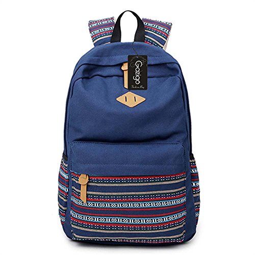 Teen Girls School Backpack, Gazigo Canvas College Students Laptop Backpacks