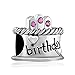 Third Time Charm Jan-Dec Birthday Cake Charm Happy Birthday Candle Beads For Bracelets