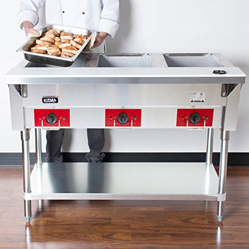image for 110 V Commercial Electric Food Warmer – Kitma 3 Pot Stainless Steel 
