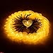 dephen Solar Warm White Chirstmas Lights 20ft 30 LED Heart Shaped String Lights Waterproof Fairy Lights for Valentine's Day Birthdays Anniversaries Wedding Garden Party Patio Yard Decoration