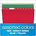 Pendaflex Essentials Hanging Folders, Letter Size, Assorted Colors, 25 per Box (75708)