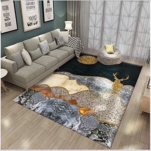 Mat Boho Retro Style Abstract Living Room Floor Carpets,Non-Skid Indoor/Outdoor Large Area Rugs,C,200x300cm