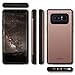 Galaxy Note 8 Case, TORU [Slim Hard Wallet Case Rose Gold] Card Holder ID Slot Protective Dual Layer Cover with Hidden Storage Compartment & Mirror for Samsung Galaxy Note 8 (2017) - Rose Gold