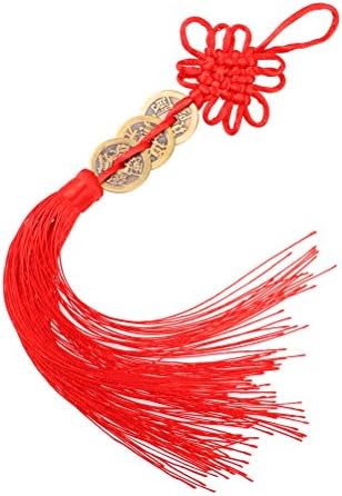 MAYATOWN Chinese Mascot Feng Shui Coins with Chinese Knot meaning of wealth, good luck and success