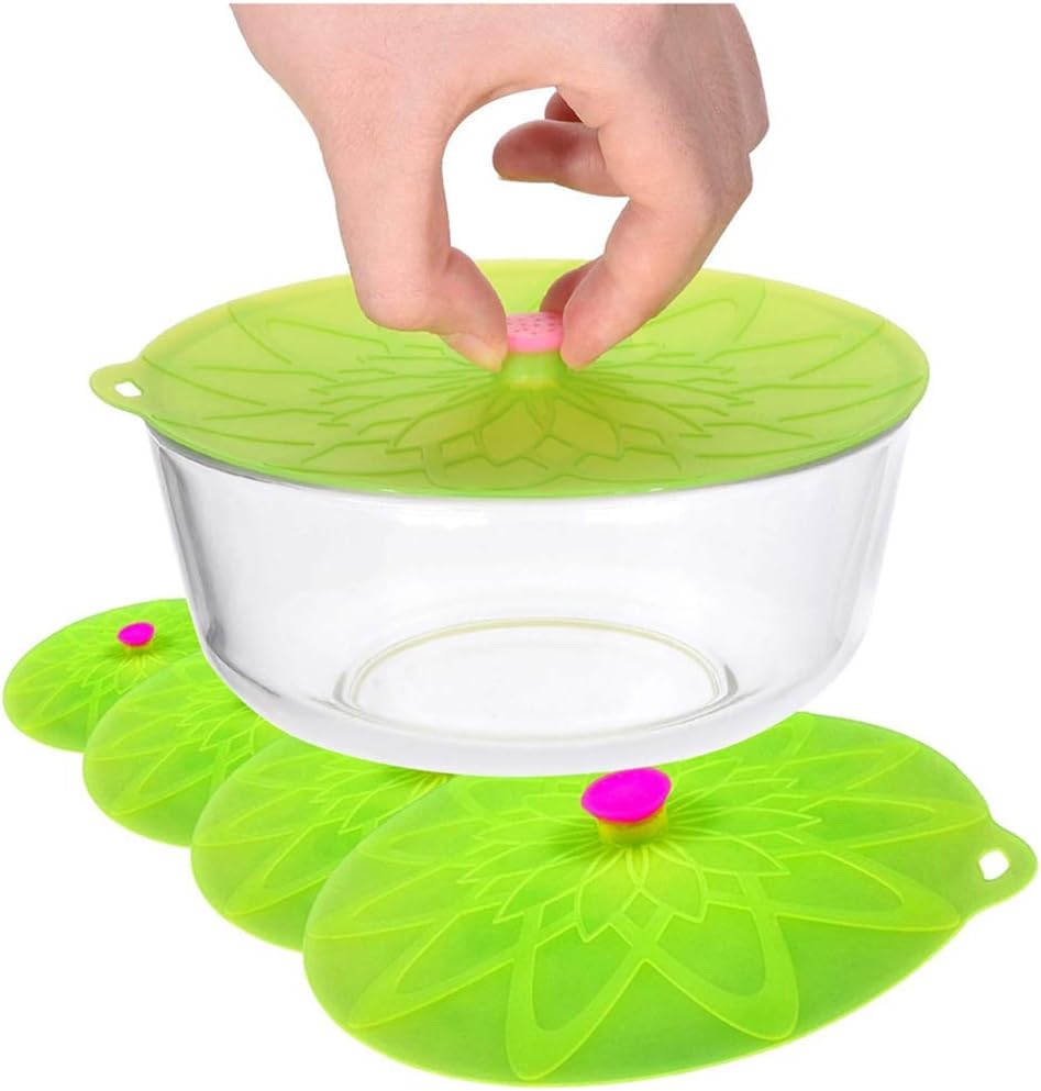 Silicone Bowl Lids,Reusable Suction Seal Covers for Bowls, Pots, Cups. Food Safe