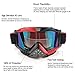 G4Free Adult Motorcycle Motocross Goggles ATV Racing Goggles Ski Glasses UV Protection Anti-Fog Dirt Bike Mx Goggle Glasses and Ski Snowborading