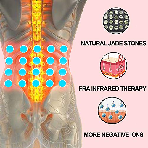 UTK Jade Back Far Infrared Heating Pad for Back Pain, Infrared Heating Wraps for Cramps - Far Infrared Therapy Back Brace for Thigh, Lumbar, Stomach Pain, EMF Free, Auto Off, Smart Controller