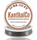 (TM) KanthalCo 26 Gauge 100ft Premium AWG A1 Kanthal Wire 100ft Roll 0.40386 mm , 3.21 Ohms/ft Resistance by KanthalCO