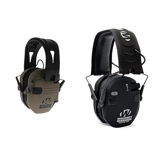 Walker's Razor Tacti-Grip and Quad Electronic Earmuffs Bundle with Bluetooth - 23dB NRR - Amazon deal for $66.29