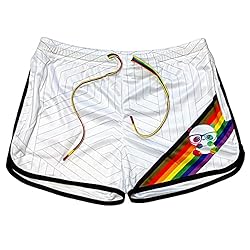 Mens Running Booty Shorts, Zippered Pockets, Rave