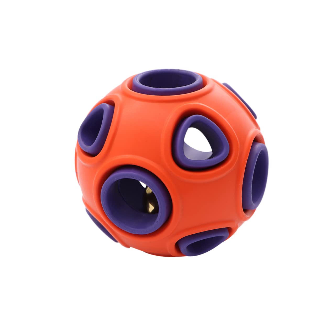 VILLFUL Creative Educational Sound Dog Ball Toy Leaking Ball Plaything for Dogs Bright Orange and Purple Engaging Squeaky Design for Fun Playtime