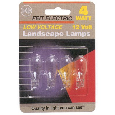 Feit Electric BPLV526/4/RP 7 Watt Low Voltage Landscape Light Bulbs 4 Count