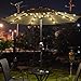Chasgo 104 LEDs Battey Powered Patio Umbrella Lights Waterproof Outdoor Lighting, Warm White 8 Lighting Modes LED String Lights with Remote for Patio Umbrella Decor