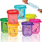 ChefSlime | Jumbo Pack, Includes 8 Containers Stretchy Non Sticky Mud Slime Putty - Stress Relief | Super Soft | Fluffy & Squishy Sludge Sensory Toy Mixed with Animal Beads for Kids & Adults
