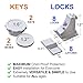Ximenia Safety Magnetic Cabinet Locks 8 Locks 2 Keys for Drawers, Cabinet Doors - Non-Destructive, No Drilling Baby / Childproof Magnetic Locking System